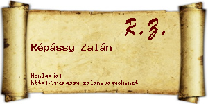 Répássy Zalán névjegykártya